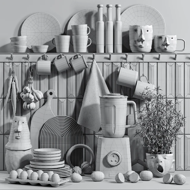 Decorative kitchen set 04 — Скачать