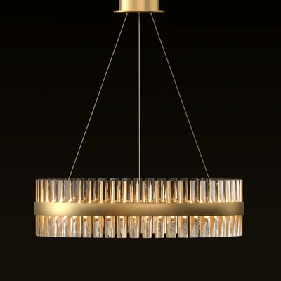 ALLIE MULTI-TIERED CASCADING GOLD CRYSTAL CHANDELIER — Вид 4