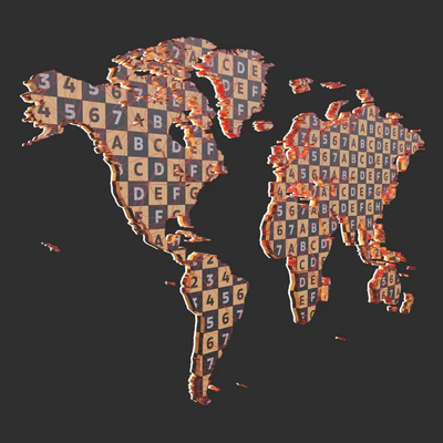 World map in 5 materials | 16k | PBR — Ver 7
