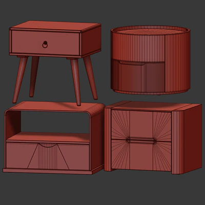 Curbstones from IMODERN (set2). Nightstand, bedside table. — Ver 3