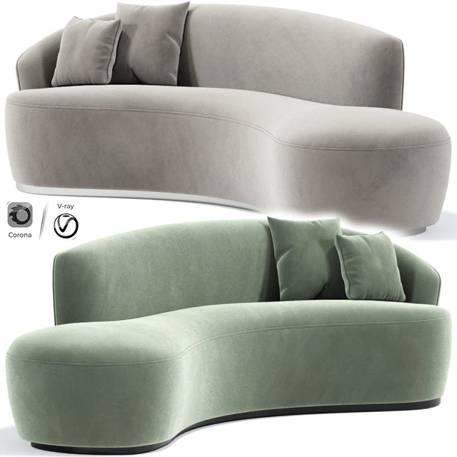 Italian Inspired Modern Curved Sofa — Скачать