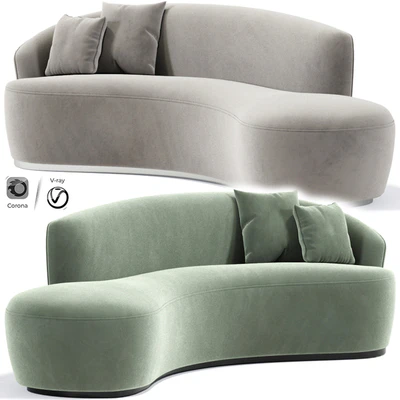 Italian Inspired Modern Curved Sofa — Вид 1