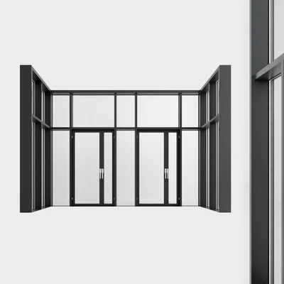 Panoramic glazing. A door. eight — Ver 1