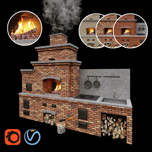 Barbecue oven / Brick BBQ — Descargar