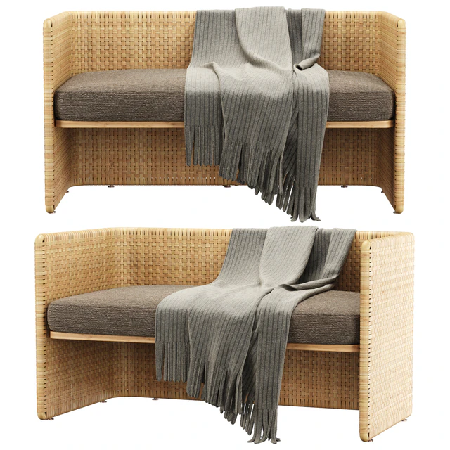 Monica rattan bench / Скамейка из ротанга — Скачать