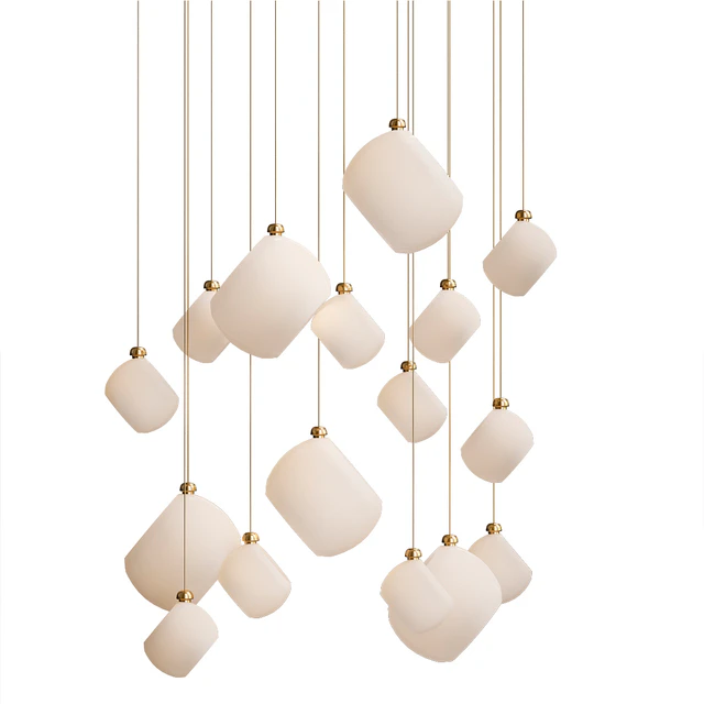 Modern Stairwell led chandelier lighting large bubble crystal ball — Скачать