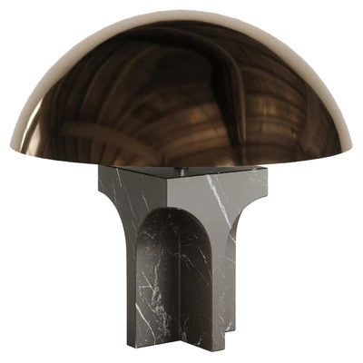 FENDI ROXIE TABLE LAMP MARQUINA BLACK MARBLE — Ver 7