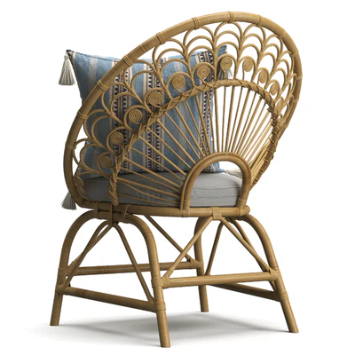 Rattan Vintage Armchair Peacock — Вид 7