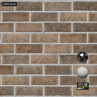 splitface running bond brick wall texture taupe — View 5