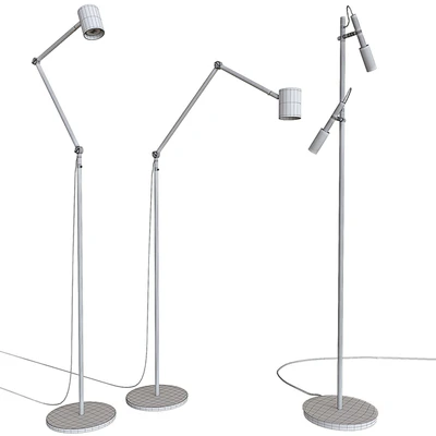 A set of floor lamps. IKEA NYMÅNE. PANZERI TUBINO — Ver 5