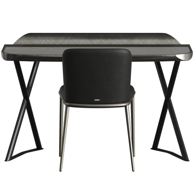Cattelan Italia Cocoon Leather Desk and Magda Ml Chair — Вид 3