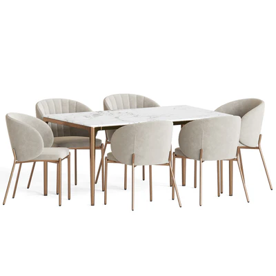 Shell Chair Canto Table Dining Set — Вид 5