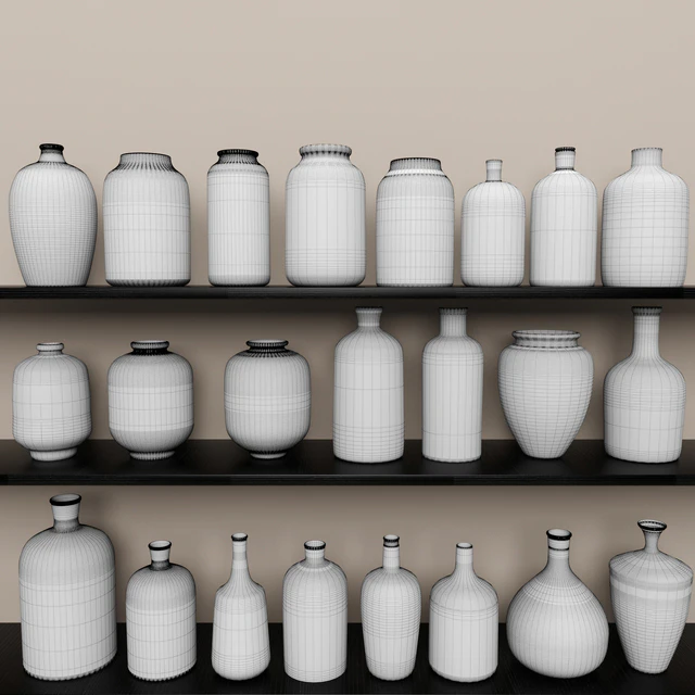 Collection vases and bottles. 23 pieces — Descargar