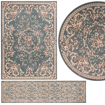 Carpet Avalon 5602 Slate Blue Aubusson Rug Set — Ver 1