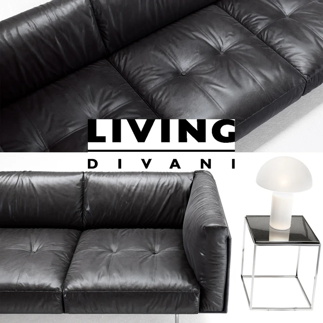 Living divani leather rod sofa — Descargar
