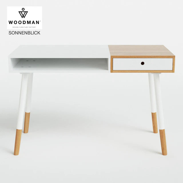 White desk Sonnenblick in Scandinavian style — Descargar