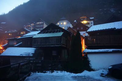 mountain lake medieval town 001 — Скачать