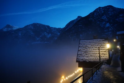 mountain lake medieval town 003 — Descargar