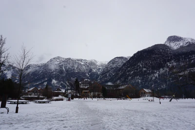 mountain lake medieval town 015 — Скачать