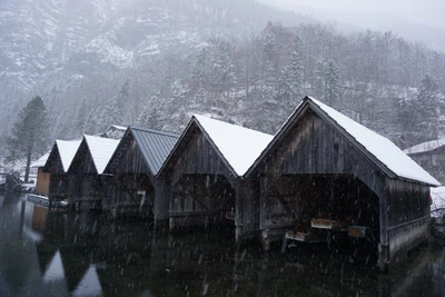 mountain lake medieval town 048 — Скачать