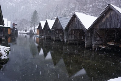 mountain lake medieval town 049 — Скачать