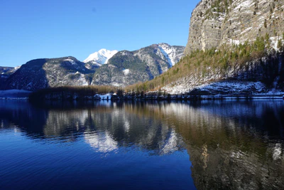 mountain lake medieval town 054 — Скачать