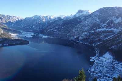 mountain lake medieval town 056 — Descargar