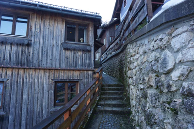mountain lake medieval town 076 — Скачать