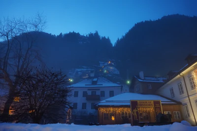 mountain lake medieval town 116 — download