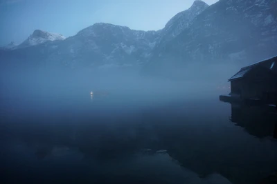 mountain lake medieval town 121 — download