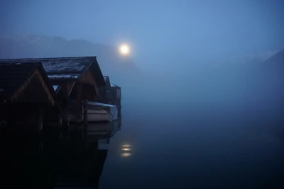 mountain lake medieval town 126 — download