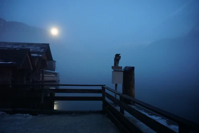 mountain lake medieval town 128 — download